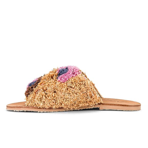 NWOT Free People Yuma woven "shag" peep toe sandal mules, 41 - Picture 9 of 16